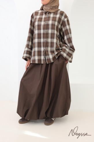 Neyssa Oversized Checkered Lumberjack-Style Shirt