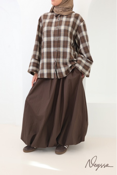 Neyssa Oversized Checkered Lumberjack-Style Shirt