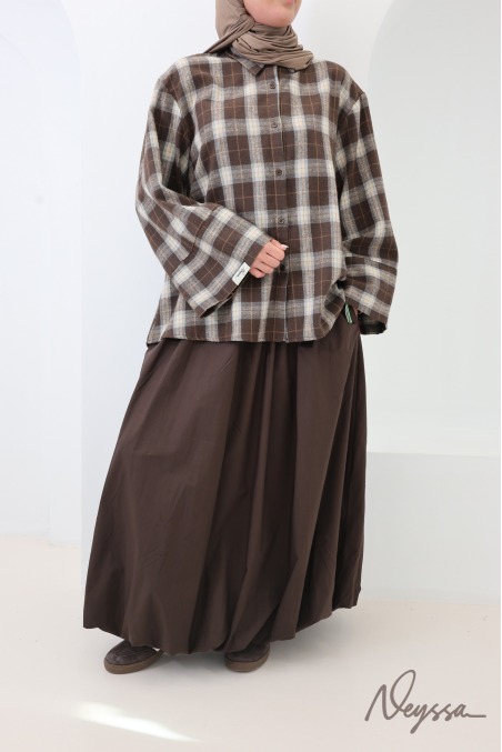 Neyssa Oversized Checkered Lumberjack-Style Shirt