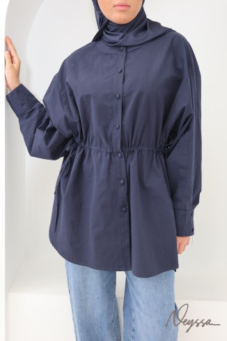 Oversize-Langhemd mit Schmetterlingsärmeln aus 100 % Baumwolle 2