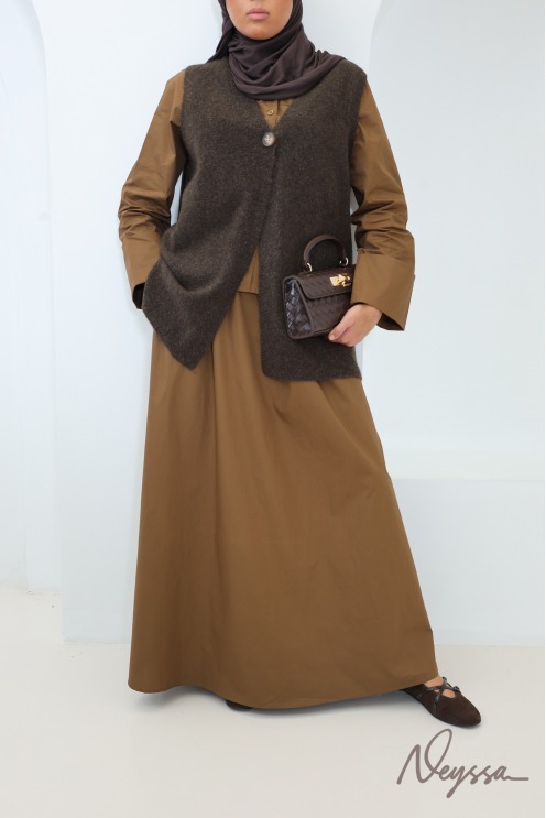 Gilet en maille sans manches femme col V