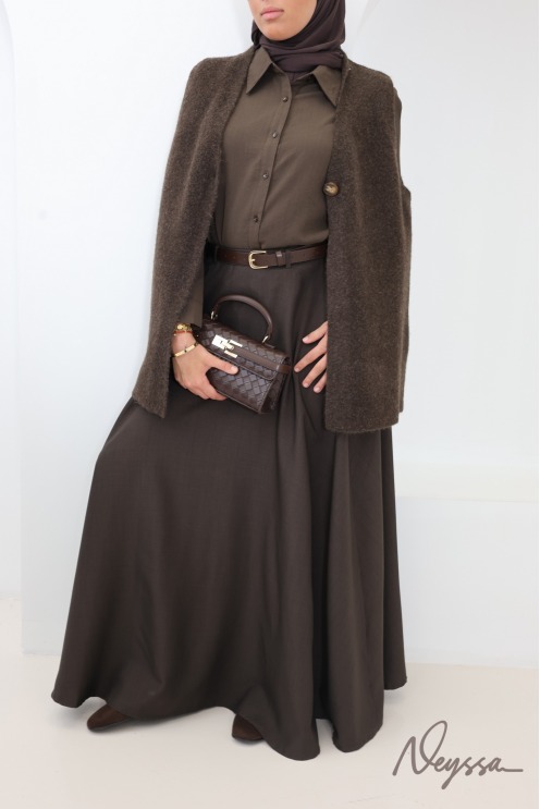 Gilet en maille sans manches femme col V