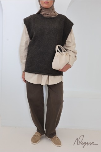 Women's Sleeveless Textured Knit Sweater