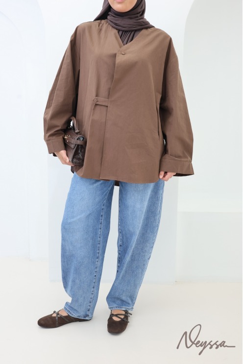 Women's Loose-Fitting 100% Cotton Shirts in Japanese Style