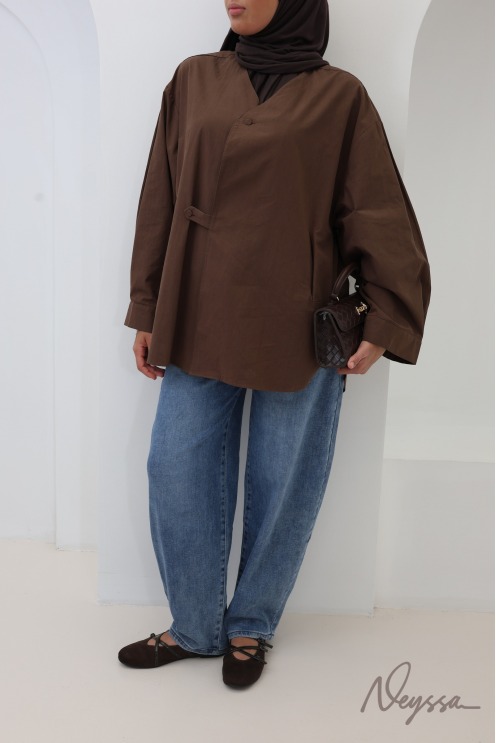 Women's Loose-Fitting 100% Cotton Shirts in Japanese Style