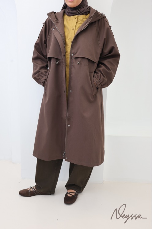 Chemise oversize 100% coton Olive tendance