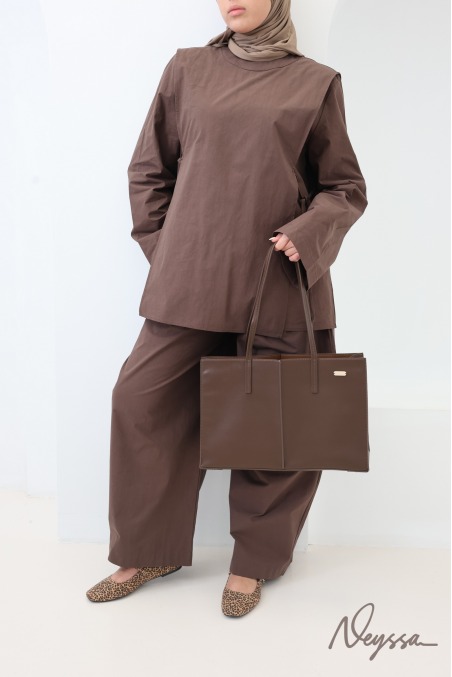 Neyssa Women's Cotton Blouse and Pants Set