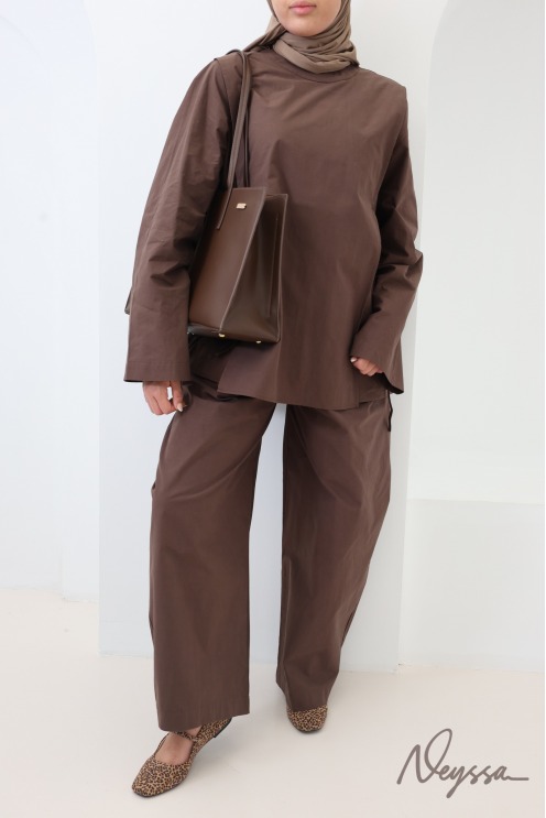 Neyssa Women's Cotton Blouse and Pants Set