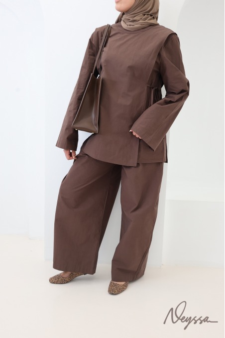 Neyssa Women's Cotton Blouse and Pants Set