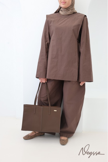 Neyssa Women's Cotton Blouse and Pants Set