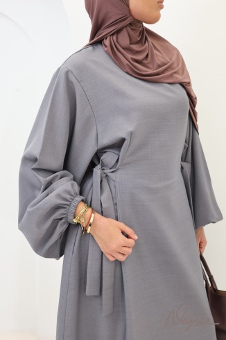 Lange, weit geschnittene Abaya mit Ballonärmeln 2