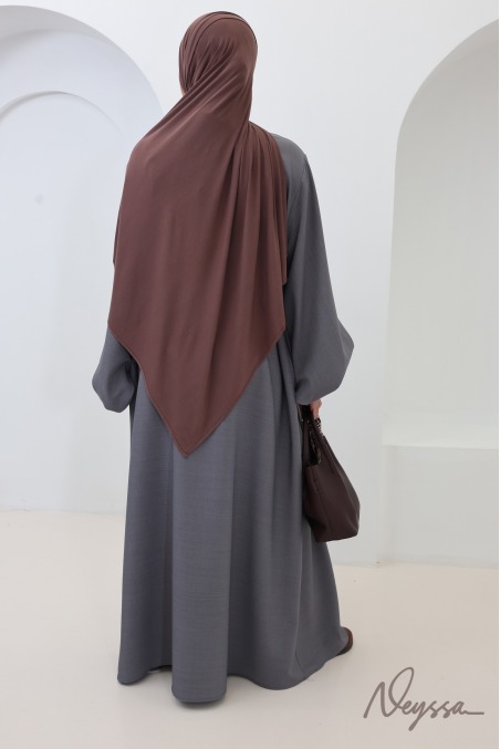 Abaya longue coupe ample avec manches ballon