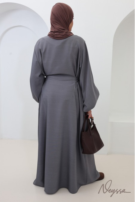 Lange, weit geschnittene Abaya mit Ballonärmeln