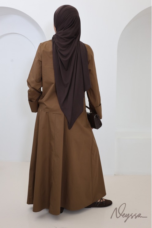 Ensemble femme jupe longue et chemise en coton Neyssa