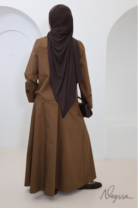 Ensemble femme jupe longue et chemise en coton Neyssa