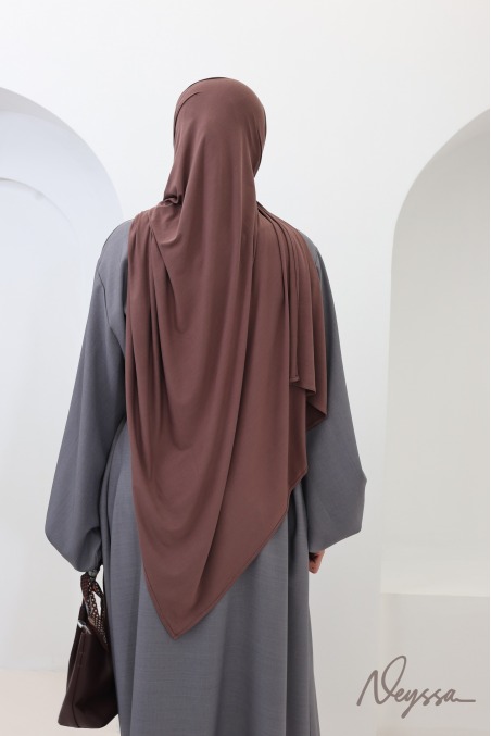 Long, lightweight, opaque bamboo hijab made from a flowing fabric