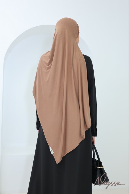 Langer, blickdichter und leichter Hijab aus Bambus, fließender Stoff