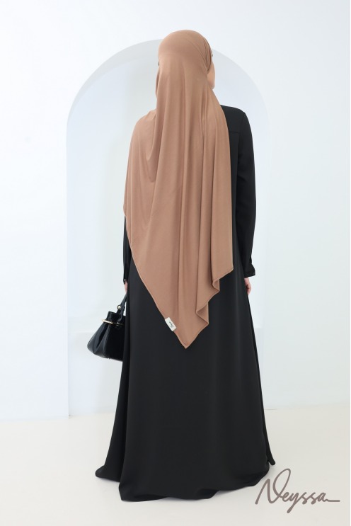 Langer, blickdichter und leichter Hijab aus Bambus, fließender Stoff