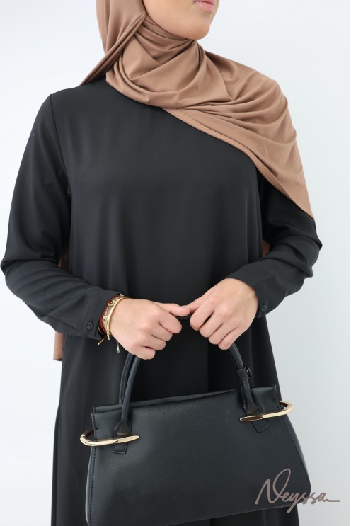 Langer, blickdichter und leichter Hijab aus Bambus, fließender Stoff