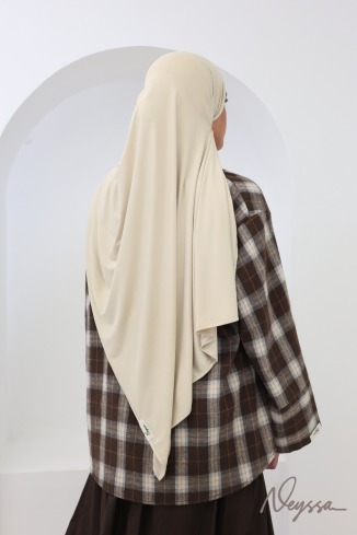 Neyssa Lightweight Beige Bamboo Hijab for Hair Protection