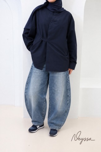 Pantalon Jean size plus Denim Barrel Coton