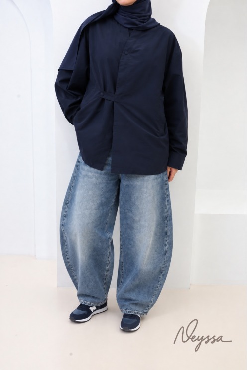 Pantalon Jean size plus Denim Barrel Coton