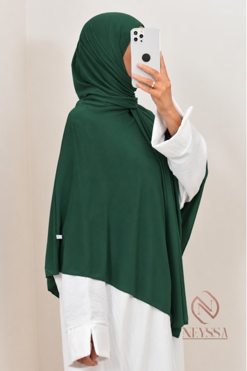 Khimar Hijab Premium-Jersey 2 in 1 kurzes Modell, leicht anzuziehen, modest fashion.