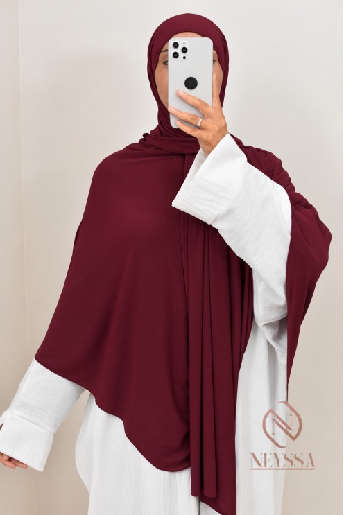 Khimar Hijab Premium-Jersey 2 in 1 kurzes Modell, leicht anzuziehen, modest fashion.
