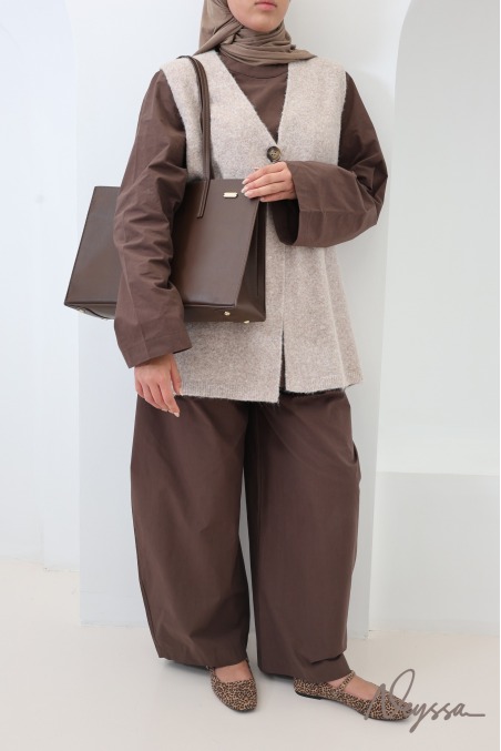 Ensemble femme blouse + pantalon en coton Neyssa