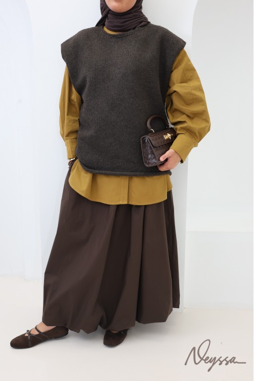 Pull sans manches femme en maille texturée