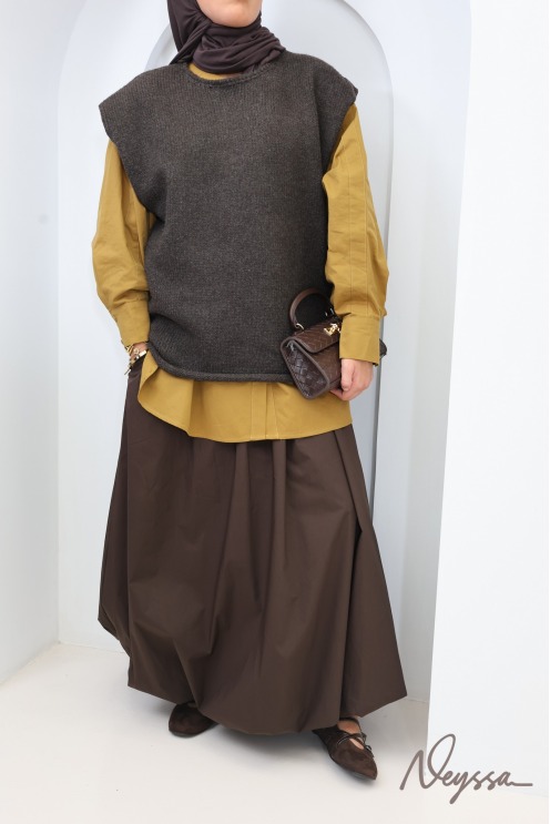 Pull sans manches femme en maille texturée