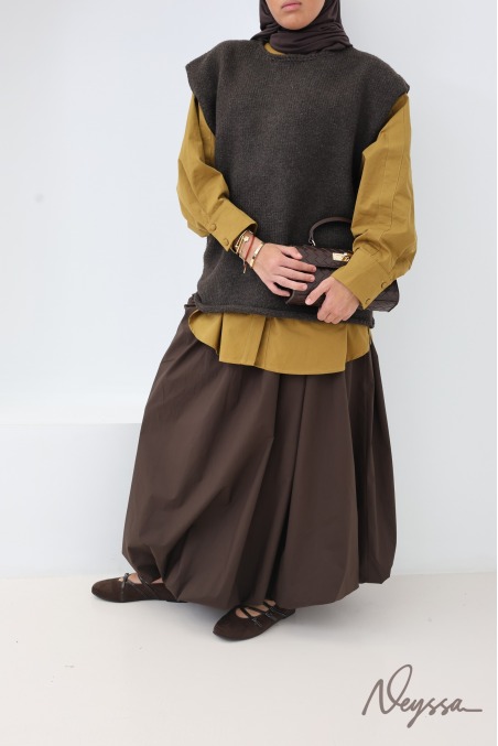 Pull sans manches femme en maille texturée