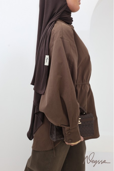 Chemise longue 100% coton Coffee tendance manches longues