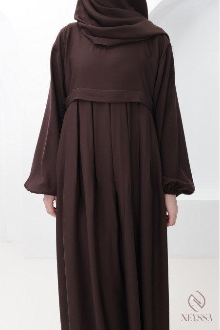 Abaya-Khimar-Set mit Tasche auf der Brust, perfekt für die Omra