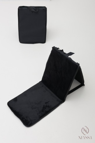 Tapis de prière velours pliable à emporter avec dossier intégré 2