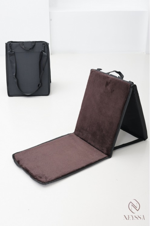 Tapis de prière velours pliable à emporter avec dossier intégré