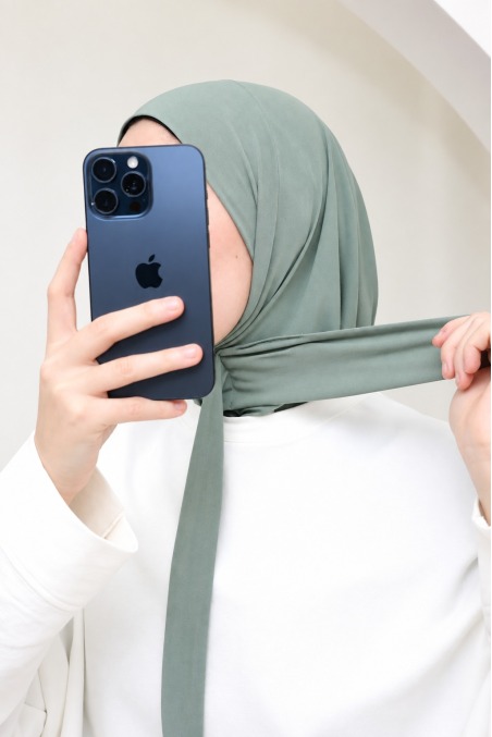 Must-have: Überkopf-Hijab zum Überziehen und Binden aus Premium-Jersey