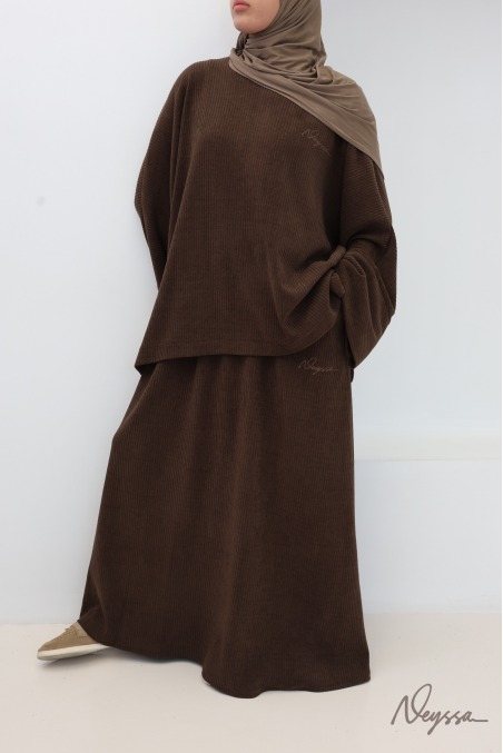 2-piece corduroy skirt set, Neyssa Confection
