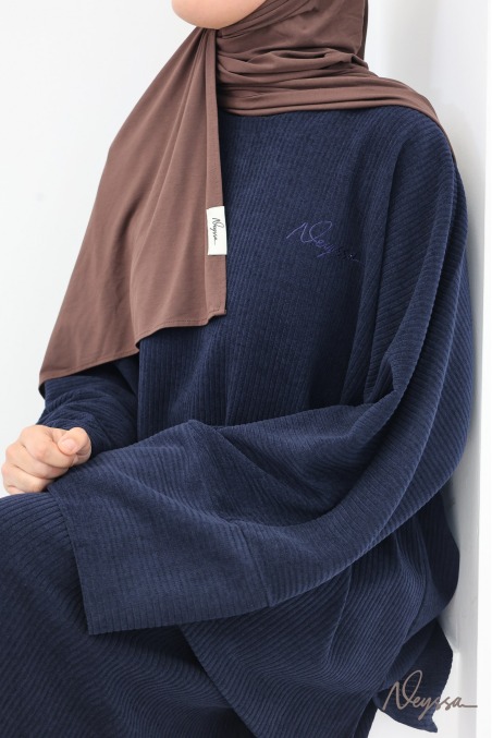 ensemble jupe en velours côtelé pour femme voilée, coupe modeste