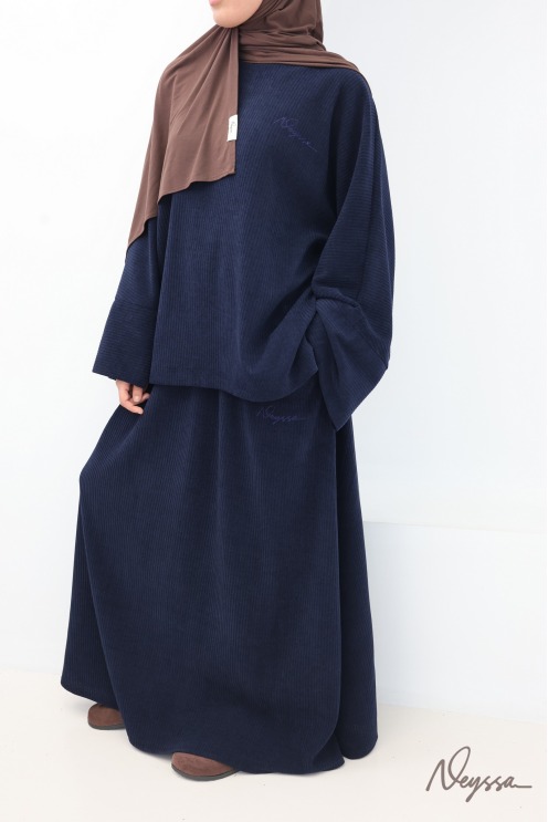 corduroy skirt set for veiled women, modest cut