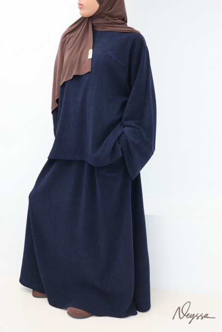 corduroy skirt set for veiled women, modest cut