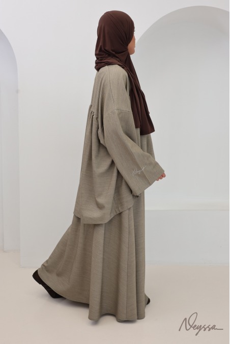 Ensemble jupe longue + tunique ample tissu doux épais idéal automne