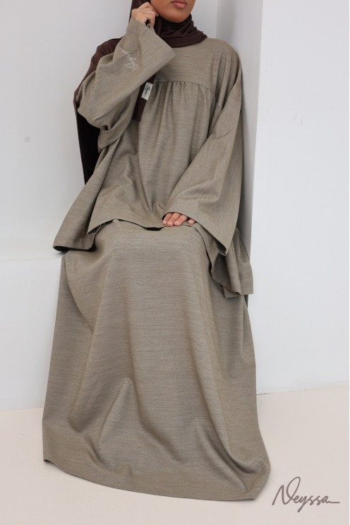 Ensemble jupe longue + tunique ample tissu doux épais idéal automne