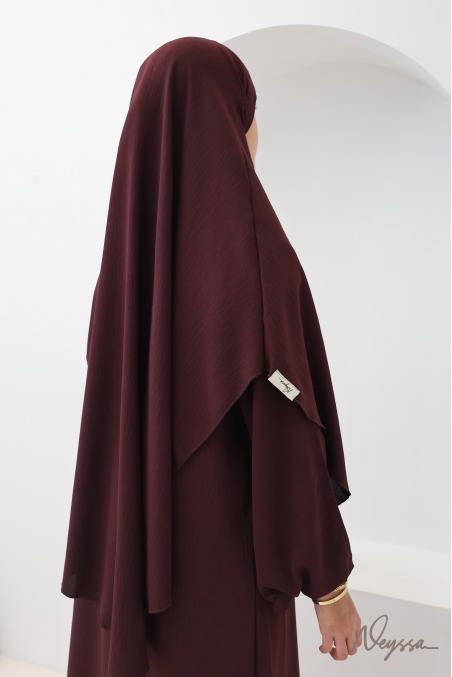 Ensemble abaya khimar en jazz noir pour femme hijabi tenue légiférer