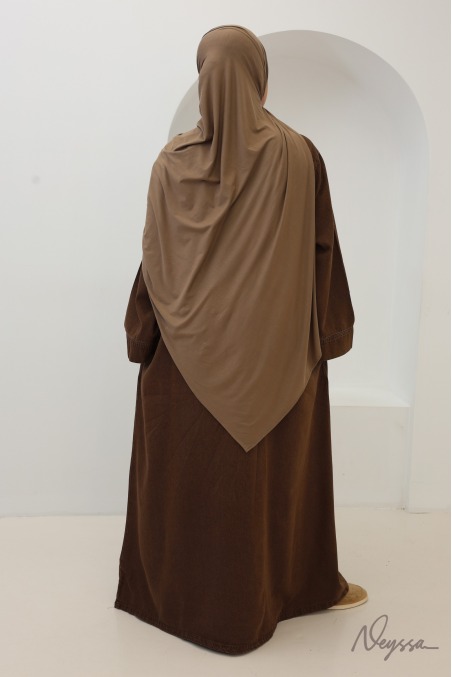 Robe jean 100% coton style japonais chocolat