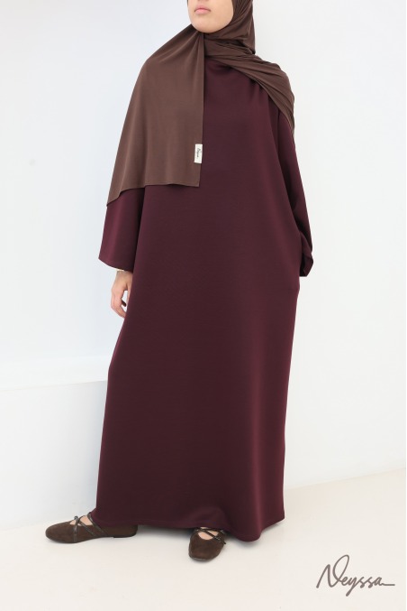 Robe longue col montant avec poches tissu doux Neyssa