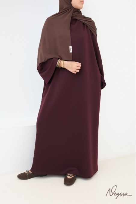 Robe longue col montant avec poches tissu doux Neyssa