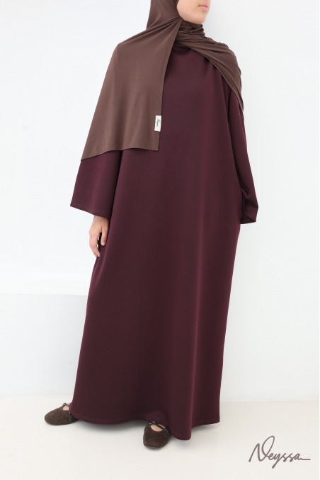 Robe longue col montant avec poches tissu doux Neyssa