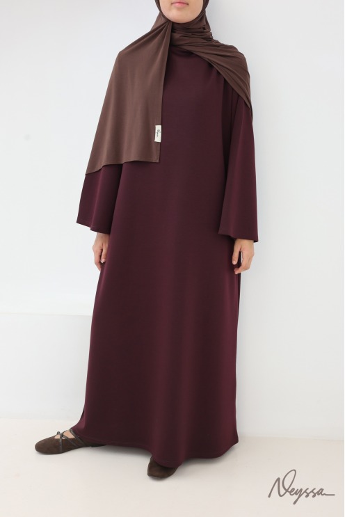 Long Dress with High Neck and Pockets, Made from Soft Fabric by Neyssa