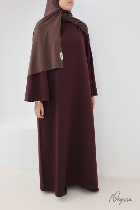 Robe longue col montant avec poches tissu doux Neyssa
